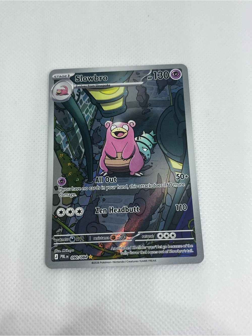Slowbro Illustration Rare Pitch Black 90/84 Gem Mint - Potential PSA 10
